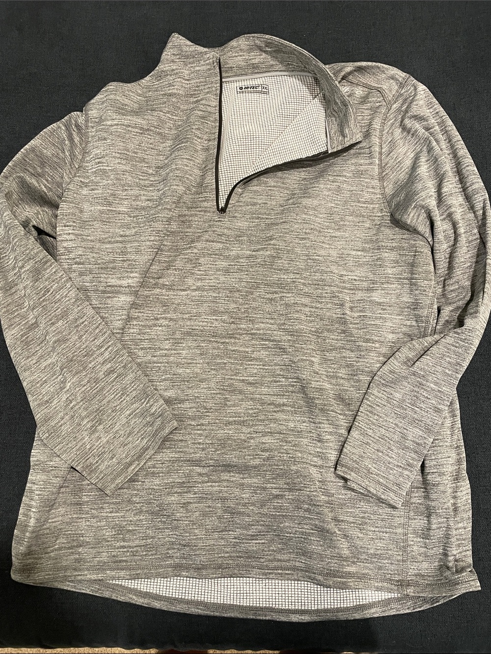 Hi-Tec Men's Heather Gray Quarter-Zip Sweater